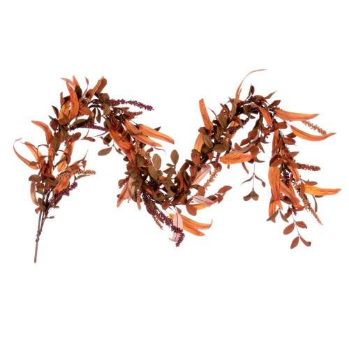 Vickerman FQ220960 - 5 ft Orange Berry Christmas Garland - Unlit
