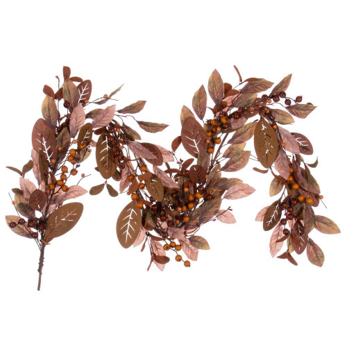 Vickerman FQ221360 - 5 ft Brown Berry Christmas Garland - Unlit
