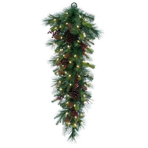 Vickerman G118721LED - 36" Cibola Mix Teardrop Wreath with Warm White LED Lights