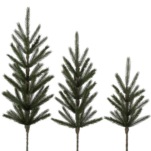 Vickerman G188224 24-30-36" Green Spruce Tops 3Pc Set