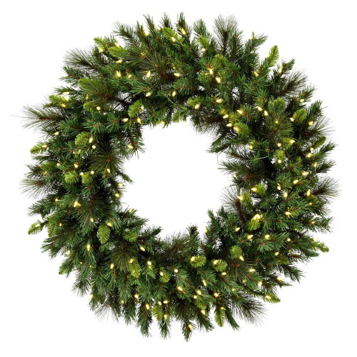 Vickerman G193748LED - 48" Bangor Mixed Pine Wreath with Warm White LED Lights