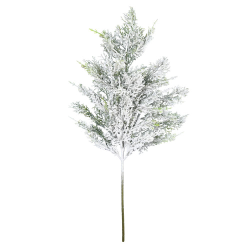 Vickerman FJ192004 - 27 in. Green Snowy Cedar Artificial Spray - 2 Pack