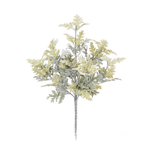 Vickerman FK170501-2 16" Green Flocked Dusty Miller Bush 2/pk 