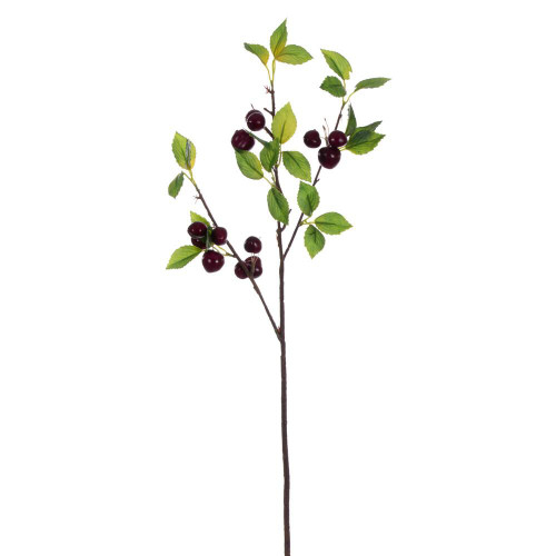 Vickerman FM229127 - 26 in. Black Cherry Artificial Spray - 2 Pack