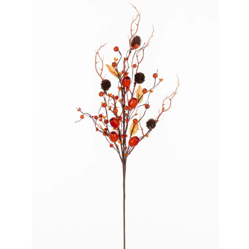 Vickerman FQ220328 - 28 in. Orange Fall Pods Berries Pinecone Artificial Spray - 2 Pack