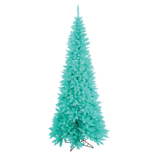 Vickerman K160881LED 9' x 46" Aqua Slim Fir DuraL LED 700Aq