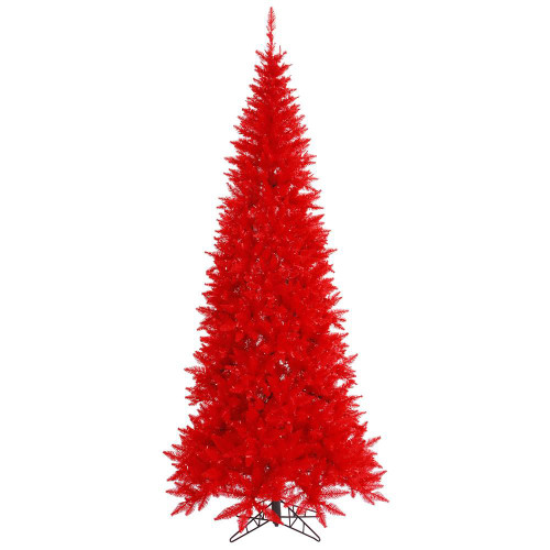  Vickerman K161265 6.5'x34" Red Slim Fir Tree 948T 