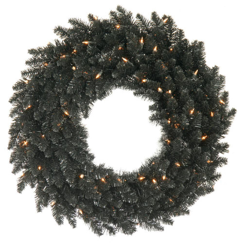 Vickerman K161861LED - 60" Black Fir Wreath with Warm White LED Lights