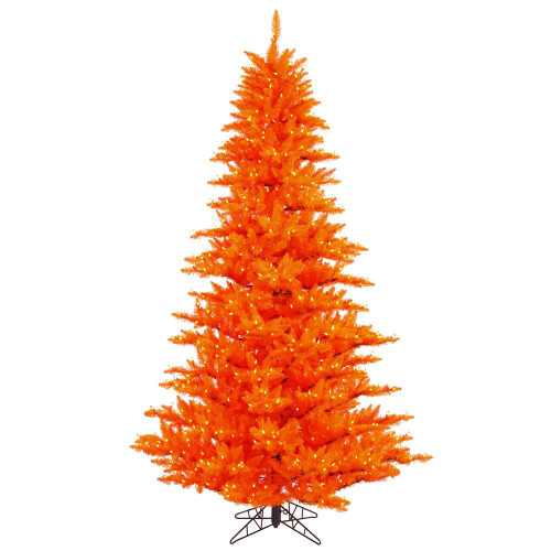 Vickerman K162346LED 4.5ft Orange Fir Christmas Tree with LED Lights