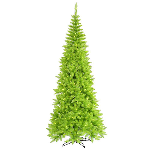 Vickerman K162546LED - 4.5 ft Lime Slim Fir Prelit Green LED Christmas Tree