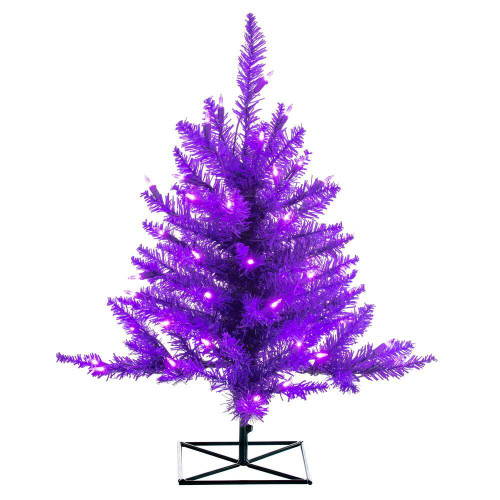 Vickerman K163131LED - 3 ft Purple Fir Prelit Purple LED Christmas Tree
