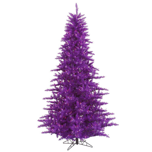 Vickerman K163156LED 5.5'x42" Purple Fir DuraL LED 400Prp