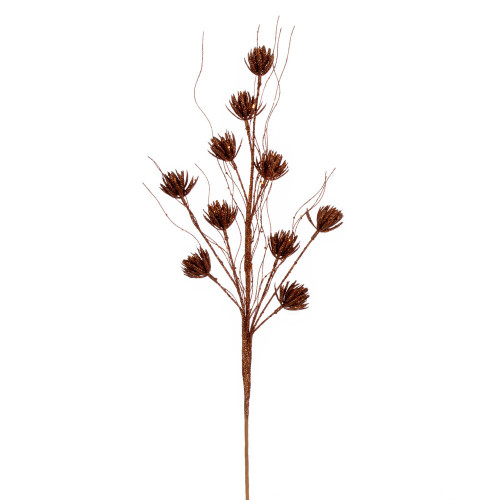 Vickerman QG224488 30" Copper Mini Flower Glitr Spray 6/Bg 