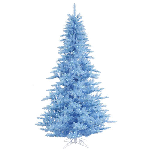Vickerman K164266LED - 6.5 ft Sky Blue Fir Prelit Sky Blue LED Christmas Tree