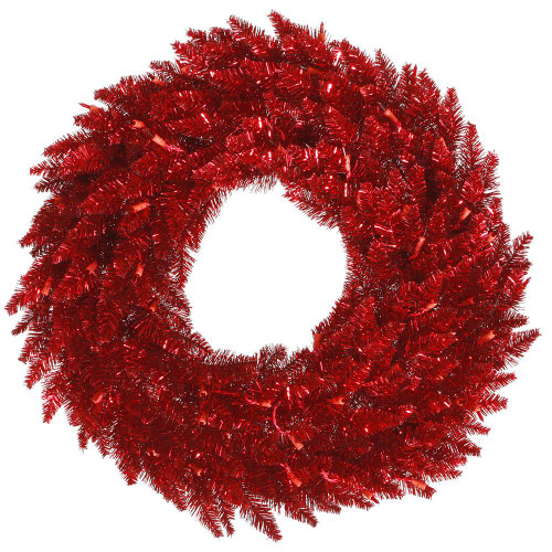  Vickerman K165247 48" Tinsel Red Fir Wreath 480T 