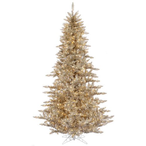 Vickerman K166366LED - 6.5 ft Champagne Fir Prelit Warm White LED Christmas Tree