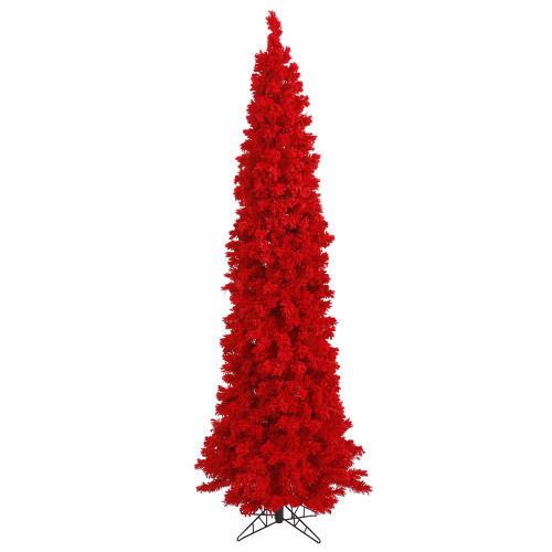 Vickerman K168055 5.5'x22" Flocked Red Pencil Fir 375T