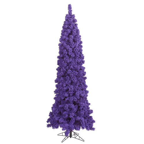 Vickerman K168345 4.5'x19" Flocked Purple Pencil Fir 231T