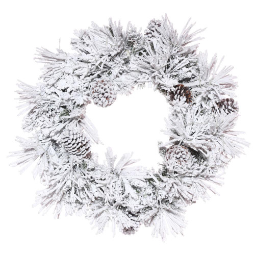 Vickerman K171260 - 60" Flocked Atka Pine Wreath