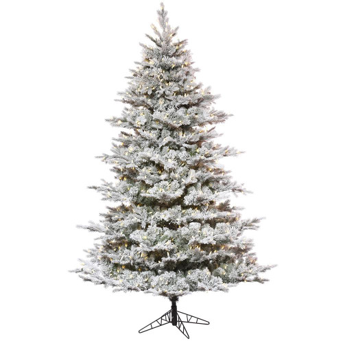 Vickerman K173391LED - 12 ft Flocked Kiana Pine Prelit Warm White LED Christmas Tree