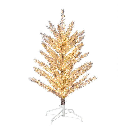 Vickerman K196341LED - 4 ft Vintage Aluminum Prelit Warm White LED Christmas Tree