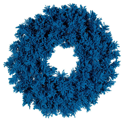  Vickerman K223330 30" Flocked Turquoise Wreath 180T 
