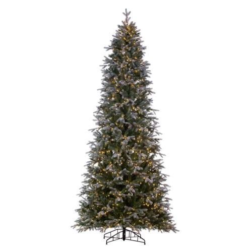 Vickerman K224591LED - 12 ft Frosted Douglas Slim Prelit Warm White LED Christmas Tree