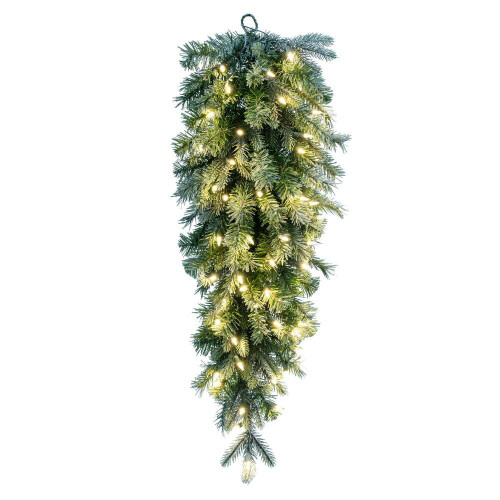  Vickerman K224837LED 36" Frstd Douglas Teardrop Wreath with Lights 