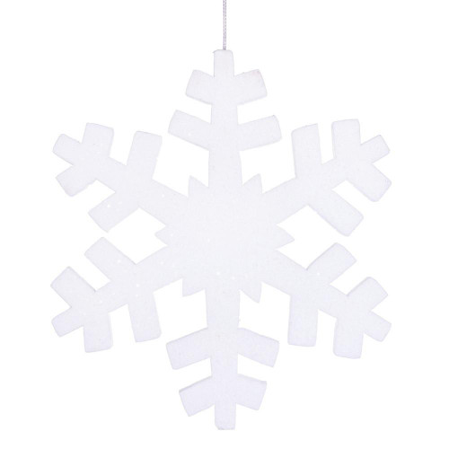 Vickerman L134601 18" White Outdoor Glitter Snowflake