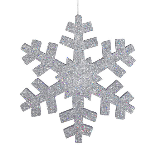  Vickerman L134607 18" Silver Outdoor Glitter Snowflake 