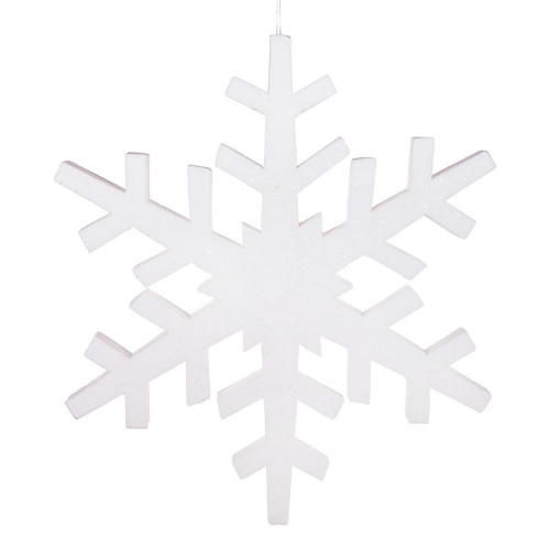Vickerman L134801 30" White Outdoor Glitter Snowflake