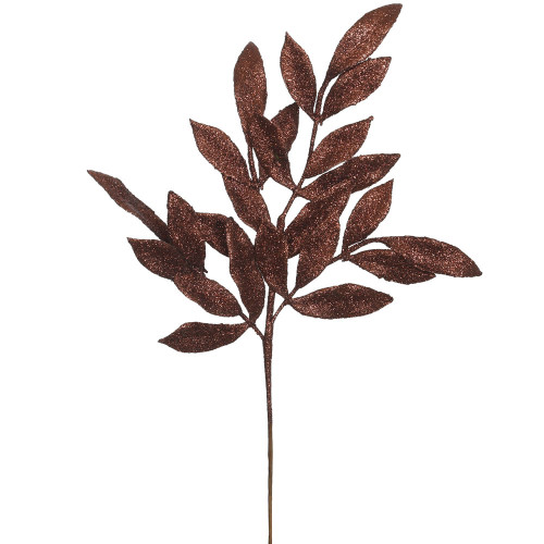 Vickerman L152915 22" Chocolate Glit BayLeaf Spray 12/Bg 