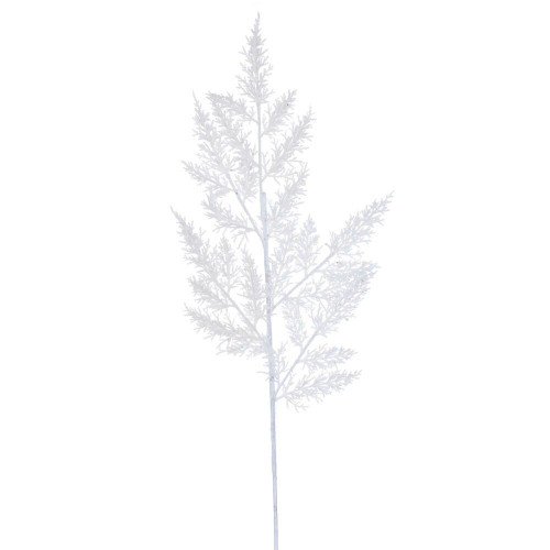 Vickerman L162401 - 28 in. White Glitter Wild Huck Artificial Spray - 6 Pack