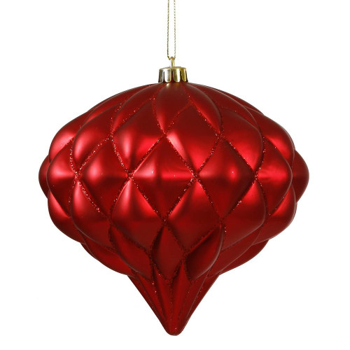  Vickerman M112203 5.7" Red Matte-Glitter Diamond 