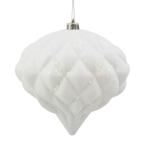 Vickerman M112211 5.7'' White Matte-Glitter Diamond