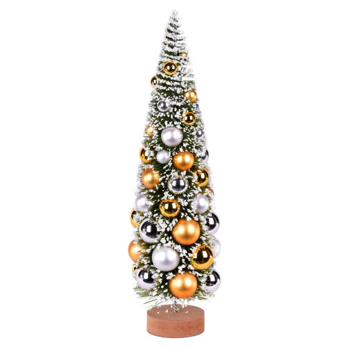 Vickerman LS203618 18" Gold-Silver Ornament Christmas Tree
