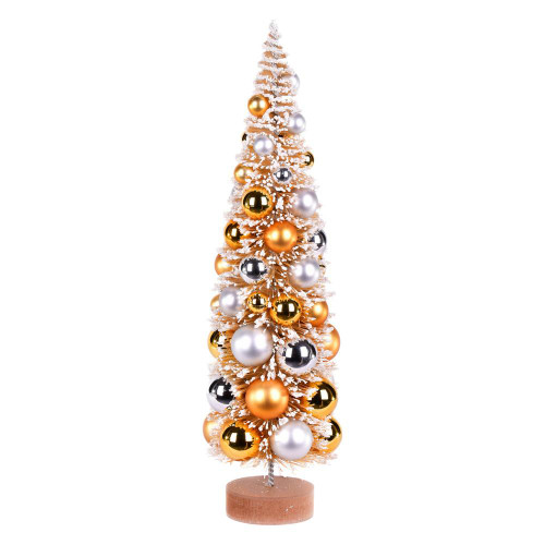 Vickerman LS204218 18" Gold-Silver Ornament Christmas Tree