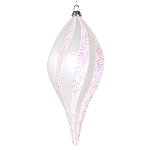 Vickerman M132511 - 8 inch White Drop Christmas Ornament