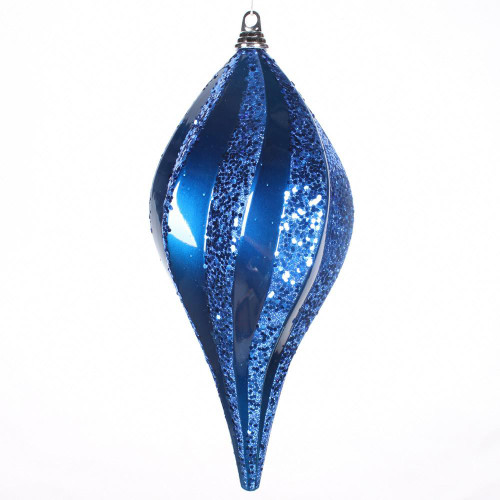 Vickerman M132562 8'' Sea Blue Candy Glitter Swirl Drop