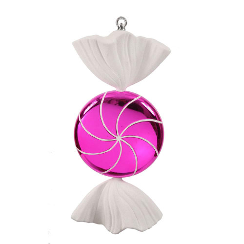 Vickerman M110709 18.5" Pink White Swirl Candy