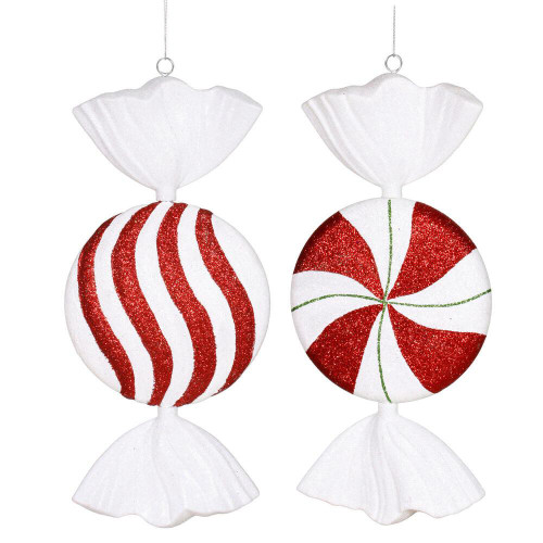 Vickerman M110922 18" Peppermint Candy Assorted 2/Bag