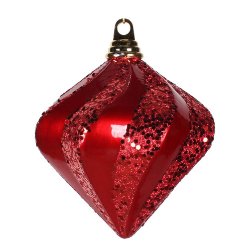 Vickerman M133203 6'' Red Candy Glitter Swirl Diamond
