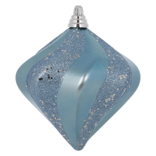 Vickerman M133229 - 6 inch Periwinkle Glitter Diamond Christmas Ornament