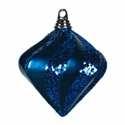 Vickerman M133262 6'' Sea Blue Candy Glitter Swirl Diamond