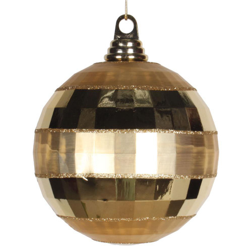  Vickerman M151608 5.5" Gold Shiny-Matte Mirror Ball 