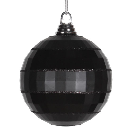 Vickerman M151617 5.5" Black Shiny-Matte Mirror Ball