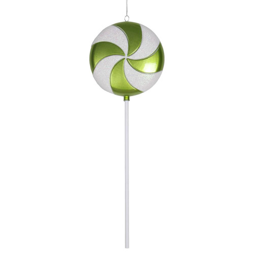 Vickerman M152114 24" Lime-White Green Candy Lollipop