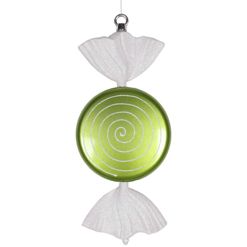 Vickerman M152835 13" Lime-White Candy Swirl Glitter