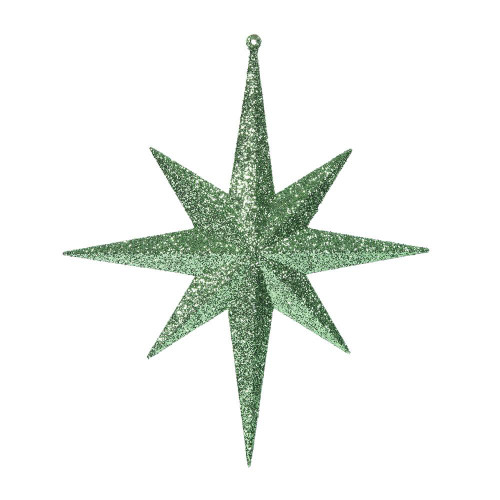 Vickerman M167454 12" Celadon Glitter Bethlehem Star 2/Bag