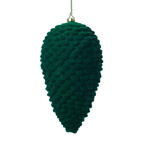 Vickerman MT195764D 7" Moss Green Flocked Pinecone Orn 2/Bag
